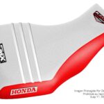 Funda Asiento Honda Trx 420 - 07/14 Plisada Fmx Covers - Blanco/Rojo