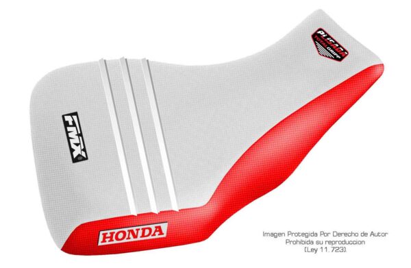 Funda Asiento Honda Trx 420 - 07/14 Plisada Fmx Covers - Blanco/Rojo