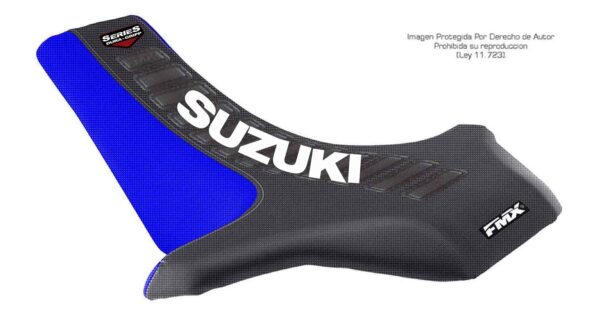 Funda Asiento Suzuki Lt 500 87/90 Series Fmx Covers - Negro/Azul/Blanco