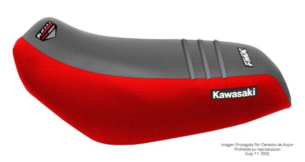 3 Funda Asiento Kawasaki Brute Force 300 - 13/20 Plisada Fmx Covers - Negro/Rojo