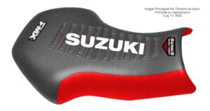 Funda Asiento Suzuki King Quad 450-700-750 05/19 Series Fmx Covers - Negro/Rojo/Blanco