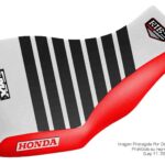 Funda Asiento Honda Trx 420 - 07/14 Rib Fmx Covers - Blanco/Rojo/Negro