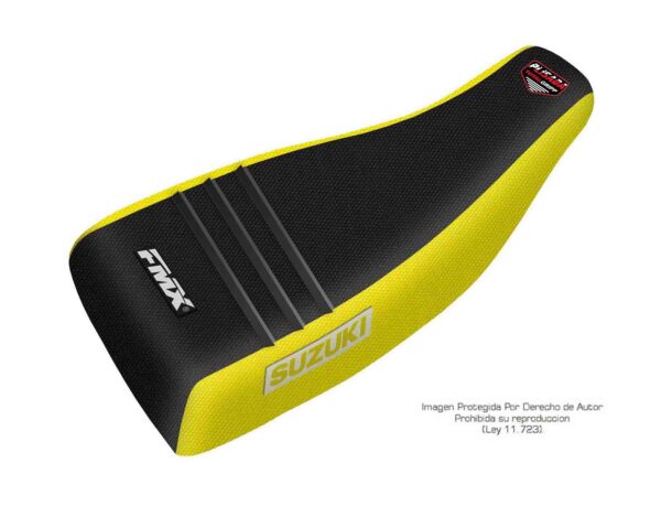 Funda Asiento Suzuki Lt 160 Plisada Fmx Covers - Negro/Amarillo