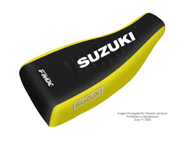 Funda Asiento Suzuki Lt 160 Ultra Grip Series Fmx Covers - Negro/Amarillo/Blanco
