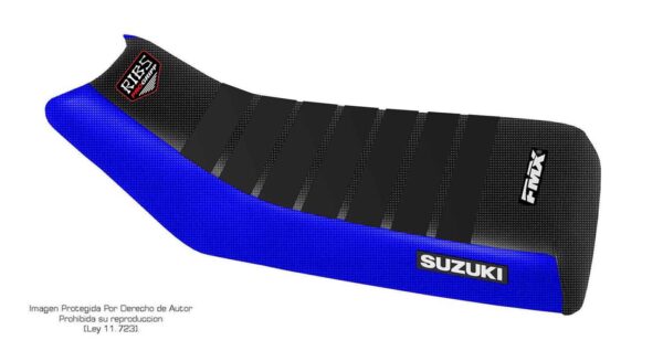 Funda Asiento Suzuki Lt 230 85/93 Rib Fmx Covers - Negro/Azul/Negro
