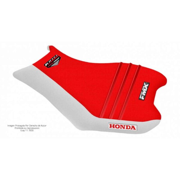 Funda Asiento Honda Rincon 680 Plisada Fmx Covers - Rojo/Blanco